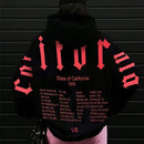 Essnce sudadera con capucha de ajuste holgado y cordon, con estampado de lema, para mujer, para otono/invierno