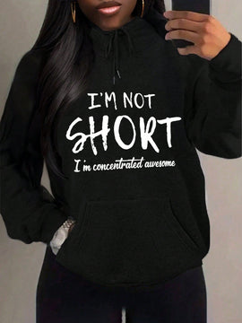 Slayr sudadera con capucha casual de invierno para mujer con estampado de lema