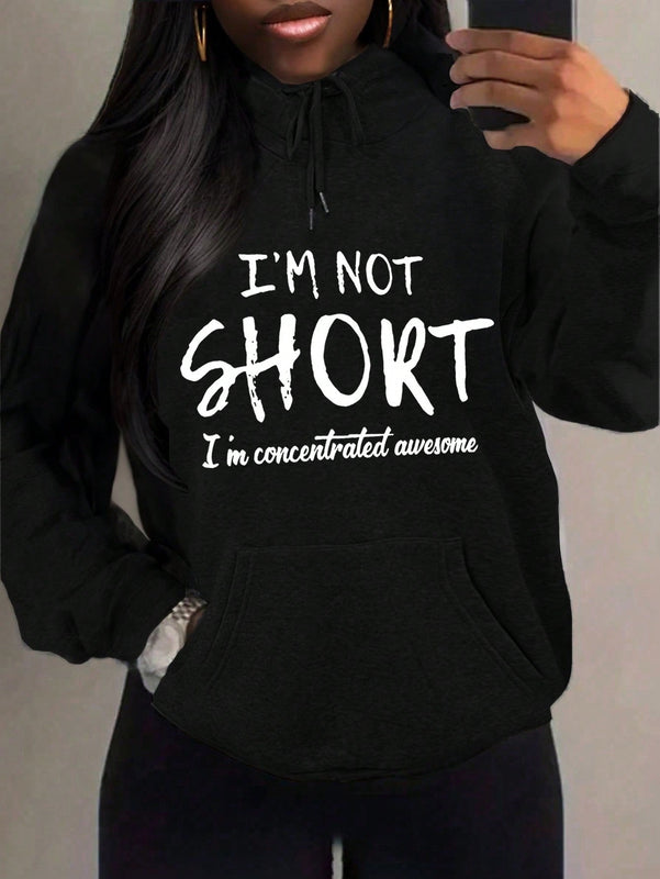 Slayr sudadera con capucha casual de invierno para mujer con estampado de lema