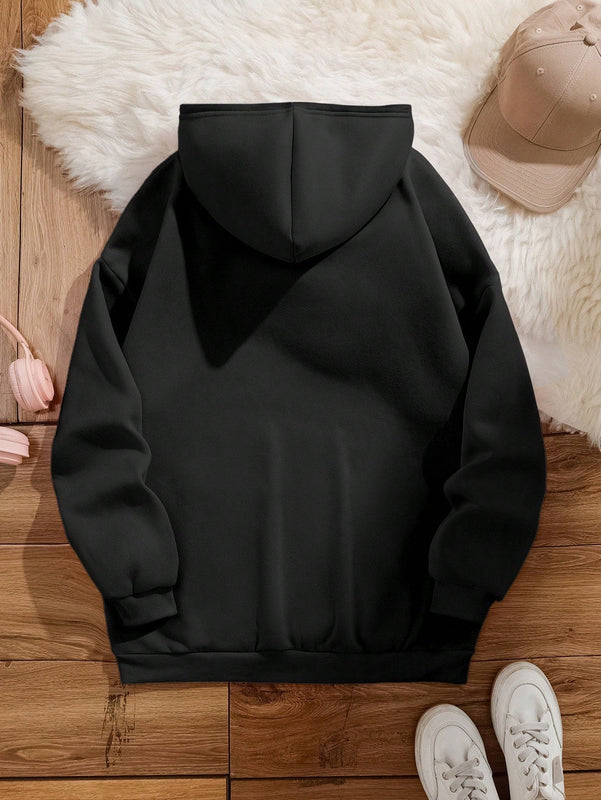Slayr sudadera con capucha casual de invierno para mujer con estampado de lema
