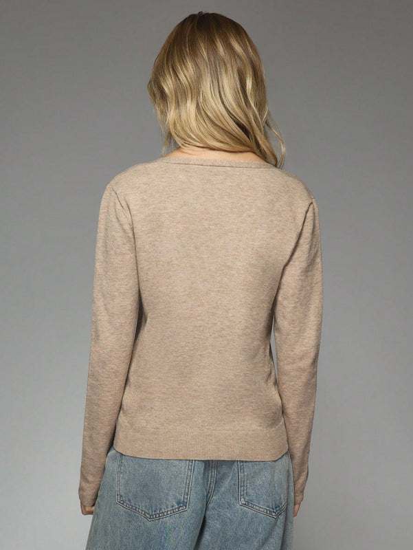 Missguided cardigan con escote en v y botones tejido