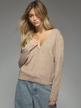 Missguided cardigan con escote en v y botones tejido