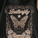 Essnce sudadera holgada de mujer con estampado de letras y mariposas de manga larga, para otono/invierno