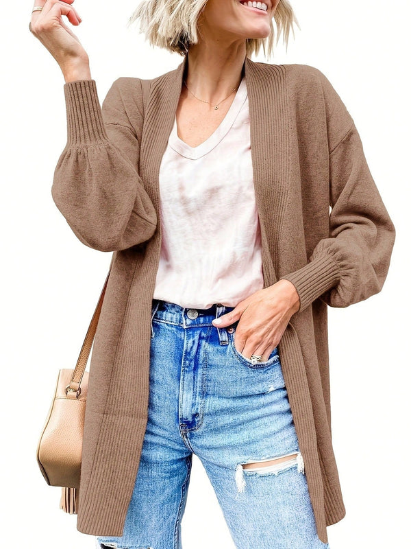 Cardigan de punto ligero para mujer secreteyard: kimono acogedor con frente abierto y mangas largas, disponible en tallas s a xxl, perfecto para viajes, trabajo y ocasiones informales en un elegante color azul