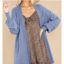 Cardigan de punto ligero para mujer secreteyard: kimono acogedor con frente abierto y mangas largas, disponible en tallas s a xxl, perfecto para viajes, trabajo y ocasiones informales en un elegante color azul