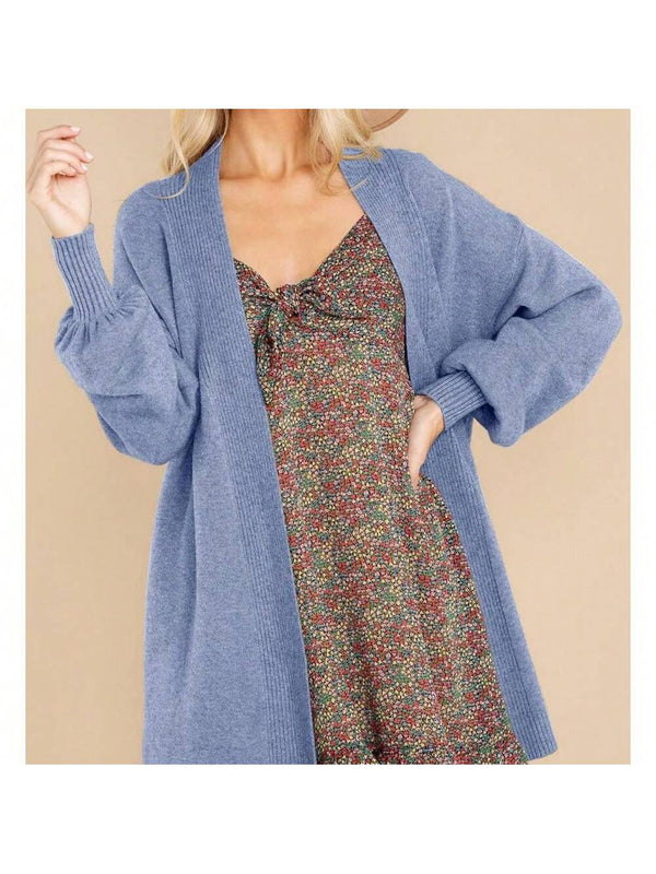 Cardigan de punto ligero para mujer secreteyard: kimono acogedor con frente abierto y mangas largas, disponible en tallas s a xxl, perfecto para viajes, trabajo y ocasiones informales en un elegante color azul