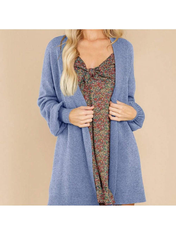 Cardigan de punto ligero para mujer secreteyard: kimono acogedor con frente abierto y mangas largas, disponible en tallas s a xxl, perfecto para viajes, trabajo y ocasiones informales en un elegante color azul