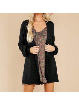 Cardigan de punto ligero para mujer secreteyard: kimono acogedor con frente abierto y mangas largas, disponible en tallas s a xxl, perfecto para viajes, trabajo y ocasiones informales en un elegante color azul