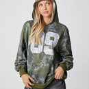 Ezwear sudadera informal con capucha y bolsillo con estampado de letras, para otono/invierno
