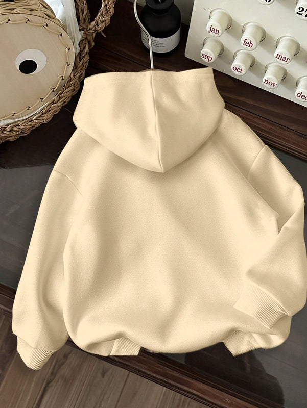 Ezwear sudadera holgada informal con capucha y estampado de arbol de navidad simple, adecuada para otono/invierno para mujeres