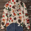 Lune sudadera con capucha de estampado floral vintage todo sobre en estilo minimalista casual, adecuada para otono/invierno