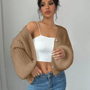 Essnce cardigan holgado y tejido suelto, manga larga informal para otono/invierno