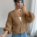 Essnce cardigan holgado y tejido suelto, manga larga informal para otono/invierno