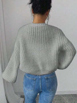 Essnce cardigan holgado y tejido suelto, manga larga informal para otono/invierno