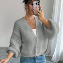 Essnce cardigan holgado y tejido suelto, manga larga informal para otono/invierno