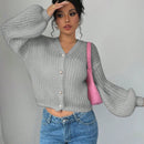 Essnce cardigan holgado y tejido suelto, manga larga informal para otono/invierno