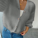 Essnce cardigan holgado y tejido suelto, manga larga informal para otono/invierno