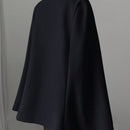 Elenzya capa, poncho y capa con cuello de pie, decoracion de botones con bloque de color en estilo chino, abrigo de lana grueso para mujer, otono/invierno