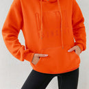 Moosta sudadera con capucha y cordon mujer, estampado "overrensando", otono