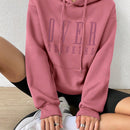 Moosta sudadera con capucha y cordon mujer, estampado "overrensando", otono
