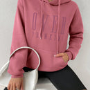 Moosta sudadera con capucha y cordon mujer, estampado "overrensando", otono
