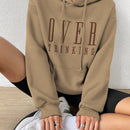 Moosta sudadera con capucha y cordon mujer, estampado "overrensando", otono
