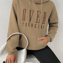 Moosta sudadera con capucha y cordon mujer, estampado "overrensando", otono