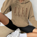 Moosta sudadera con capucha y cordon mujer, estampado "overrensando", otono