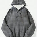 Ezwear sudadera con capucha informal con estampado de paisaje y letras oversize para otono e invierno