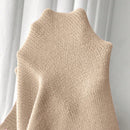 Moosta mujer chaqueta de punto de unicolor con cuello redondo, manga larga, de abotonadura sencilla, versatil y de moda, para otono/invierno