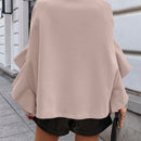Clasi abrigo de lana elegante con cuello vuelto y abotonadura sencilla, en unicolor, para mujer, para otono/invierno