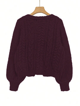 Moosta cardigan casual suelto de unicolor de manga larga con lazada delante para mujer, otono/invierno