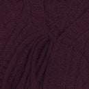 Moosta cardigan informal de manga de globo con nudo delantero de unicolor para otono/invierno