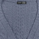 Moosta cardigan casual suelto de unicolor de manga larga con lazada delante para mujer, otono/invierno
