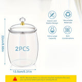 2 Tarros de Dulces con Tapas y Cucharillas, Contenedores de Plástico Transparente para Galletas de 3.79/7.57 L, Recipientes Herméticos Grandes para Almacenamiento en Farmacia, Frascos para Snacks Duros, Perfectos para Decoración de Bodas y Cocina