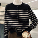 Essnce cardigan suelto y casual de mujer de un solo abotonado, de color liso, manga larga, para otono/invierno