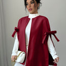 Elenzya abrigo de mujer casual de lana con decoracion de mono para otono, prenda exterior