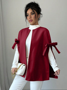 Elenzya abrigo de mujer casual de lana con decoracion de mono para otono, prenda exterior