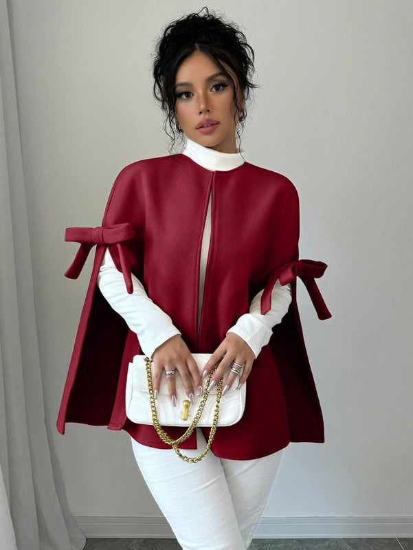 Elenzya abrigo de mujer casual de lana con decoracion de mono para otono, prenda exterior