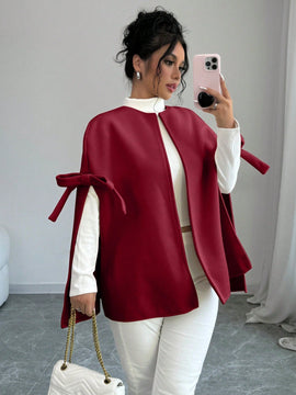 Elenzya abrigo de mujer casual de lana con decoracion de mono para otono, prenda exterior