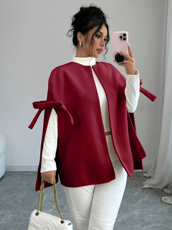 Elenzya abrigo de mujer casual de lana con decoracion de mono para otono, prenda exterior