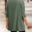 Emery rose cardigan casual con frente abierto y mangas enrollables