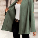 Emery rose cardigan casual con frente abierto y mangas enrollables