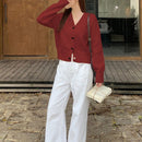 Dazy cardigan informal de mujer con decoracion de lazos, otono