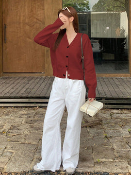 Dazy cardigan informal de mujer con decoracion de lazos, otono