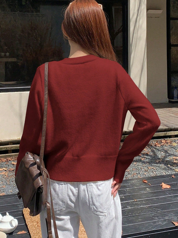 Dazy cardigan informal de mujer con decoracion de lazos, otono
