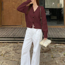 Dazy cardigan informal de mujer con decoracion de lazos, otono