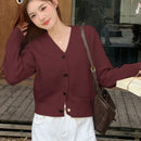 Dazy cardigan informal de mujer con decoracion de lazos, otono