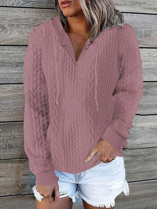 Lune sudadera con capucha texturizada para mujer