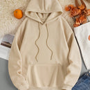 Lune sudadera casual holgada con capucha, de manga larga, con estampado de mariposas, y cordon de ajuste para mujer, apta para otono/invierno